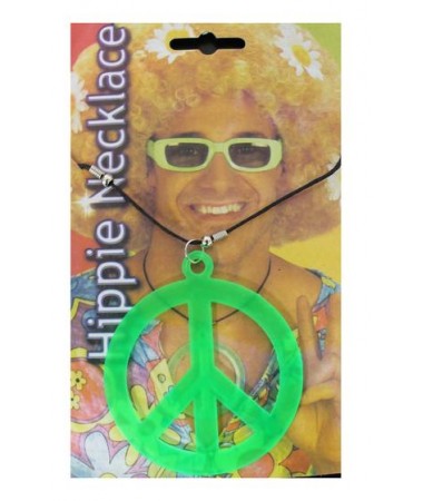 Hippie Peace Sign Necklace Green BUY